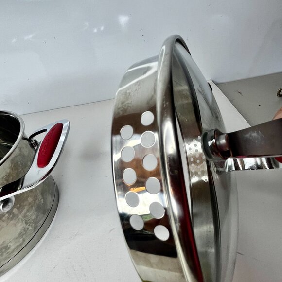 David Burke 2.0 Qts Pot with Strainer Gourmet Pro Heavy Stainless Cooking Lidded - Picture 12 of 15